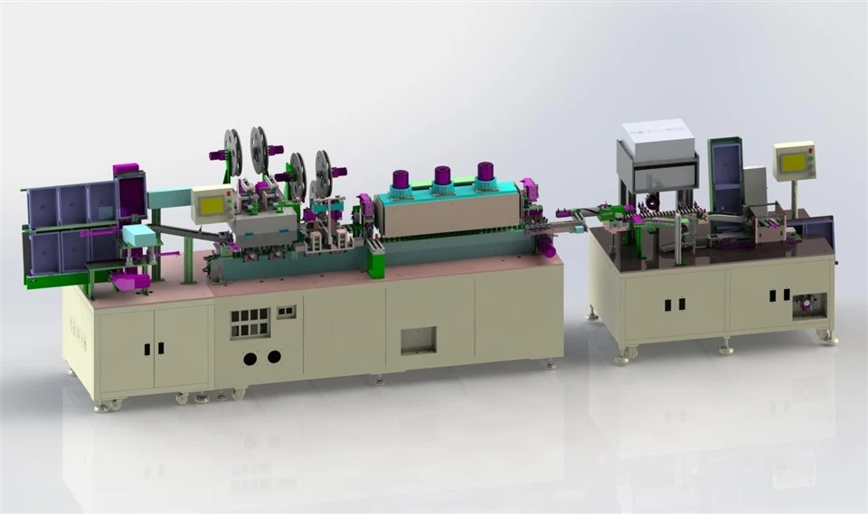 Battery automatic film covering and collecting machine-3